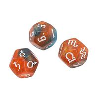 Omquot Jeu de Dés Astrologiques à Paillettes, Facile à Lire, pour Table de Divination, Jeu de société, Jouets Applicables pour Les Amateurs D'astrologie, Acrylique (Style 2)