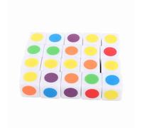 Omquot Jeu de Dés Colorés à Points de Couleur à Angle Droit pour l'enseignement en t Les Jeux de société, Paquet de 20