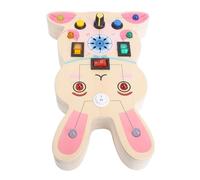 Omquot Jeu de Lumière avec Interrupteur en Bois, Jouet éducatif de Planche Sensorielle pour Enfants, Matériau en Bois de qualité Supérieure, Appareil sous Tension pour L'éducation à la Maison et à