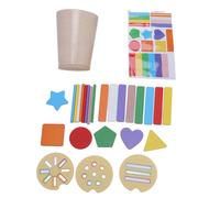 Omquot Jouet de de Couleurs en Bois, Jeu d'apprentissage Cognitif, Jeu de Correspondance de Formes pour Enfants, Matériau de qualité Supérieure pour L'éducation à Domicile, Choix de