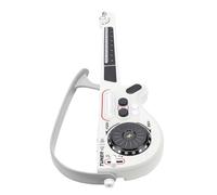 Omquot Jouet de Guitare électrique pour Enfants, Design sans Cordes, pour Enfants de Plus de 3 Ans, Platine DJ Portable, Lumières LED (Gris)