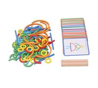 Omquot Jouet de Puzzle de Bâtons et D'anneaux pour L'apprentissage