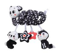 Omquot Jouet de Siège de Voiture, Coordination œil-Main Portable en Peluche Améliorant Le Jouet d'activité de Siège de Voiture en Spirale Confortable Couleur Noir et Blanc pour Les Voyages