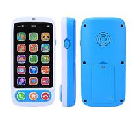 Omquot Jouet de Téléphone Intelligent en Plastique Léger Musical pour L'éducation Précoce Racontant des Histoires Bleu/Rose 6-36 Mois 6,2x1,2x3,1" (686-9 Tablette Musicale Anglaise Bleu)