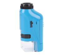 Omquot Kit de Microscope pour Enfants, Microscope Miniature Portable pour Expériences Scientifiques à la Maison, à L'école et en Plein Air, Ensemble de 12 Pièces (Bleu)
