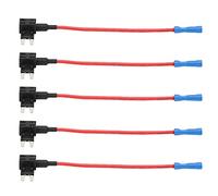 Omquot Kit de Porte-fusible à Lame à Tête Bleue, 5 Pièces, Mini pour Protéger les Circuits, Idéal pour L'électronique Automobile