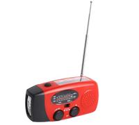 Omquot La Manivelle ABS Génère de l'électricité, Charge Solaire, Lumière LED, Prévention des Catastrophes, Radio AM/FM d'urgence avec Fonction NOAA