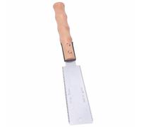Omquot Lame Japonaise en Alliage SK5, Manche en Bois, Scie à Tirer à Double Tranchant pour le Travail du Bois, Prise Confortable, Sciage Flexible pour des Coupes Précises, 1 Scie à Main