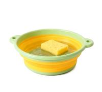Omquot Lavabo Pliable Portable pour bébé, Matériau Durable pour la Cuisine à Domicile et L'extérieur PP + TPR (Vert)