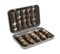 Omquot Leurre de Pêche à la Mouche Robuste, Appât Anti-Insectes à Haute luminosité pour Les Lacs, Les Rivières, Les Réservoirs ou Les Ruisseaux, 40 Pièces