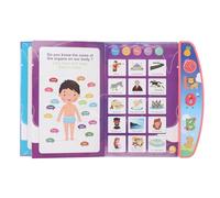 Omquot Livre Sonore éducatif pour Enfants, Jouet d'apprentissage de L'anglais, Livre électronique Interactif pour Enfants, Tout-Petits, étudiants, Matériel ABS Portable (Rose)
