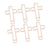 Omquot Lot de 100 Trombones en Forme de Croix en or Rose pour une Organisation Efficace des Documents à la Maison ou au Bureau