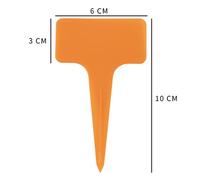 Omquot Lot de 20 étiquettes de Jardin Durables en Forme de T pour une Classification et un Faciles des Plantes pour les Amateurs de Jardinage, Fabriquées en Matériau PP de qualité Supérieure (Orange)