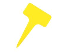 Omquot Lot de 20 étiquettes de Jardin Durables en Forme de T pour une Classification et un Faciles des Plantes pour les Amateurs de Jardinage, Fabriquées en Matériau PP de qualité Supérieure (Jaune)