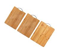 Omquot Lot de 3 Planches à Découper Double Face en Bambou Hygiénique, Ensemble de Planches à Découper en Bois pour la Cuisine Domestique, Pratiques et Durables, 3 Tailles de Suspendues