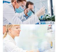 Omquot Lunettes de Protection pour le Travail, 2 Pièces, Transparentes, Résistantes au Sable, Résistantes à la Salive, Légères, Confortables, Protection des Yeux
