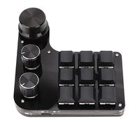 Omquot Mini Clavier RGB rétro-éclairé, Interrupteur Bleu Programmable pour Les Jeux et Les Médias de Bureau, Type Universel en Acrylique
