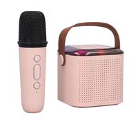 Omquot Mini Machine à karaoké pour Enfants, Haut-Parleur Bluetooth Portable avec Microphone sans Fil, Cadeau Amusant Ultime pour Garçons et Filles