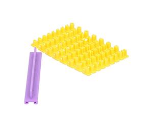 Omquot Moule à Biscuits Créatifs Lettres Anglaises Chiffres Timbres Outils de Cuisson pour Bricolage Décoration de Gâteau Enfants Jouent Jaune + Violet Plastique 1 Ensemble pour Moule à Biscuits