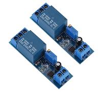Omquot NE555 Module de Relais temporisé Réglable 5 V pour Projets Domotiques Pack de 2