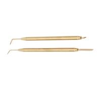 Omquot Outil de Levage de Cils en Acier Inoxydable 2 en 1, Séparateur Innovant à Double extrémité pour la Permanente des Sourcils, Matériau de Teinture, Scène Applicable (Or)