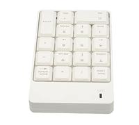 Omquot Pavé Numérique SK 51AG Soft Press Touch 18 Touches pour Le Bureau à Domicile, pavé Numérique USB sans Fil 2,4 G Plug and Play pour OS X XP Vista, Matériau ABS (Blanc)