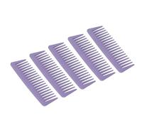 Omquot Peigne à Dents Larges, Poignée Ergonomique, Démêlant pour Cheveux Bouclés, Humides et Longs, Paille de blé Portable, 10 Pièces