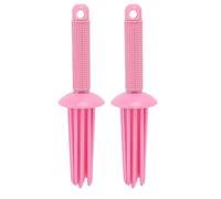 Omquot Peigne à Friser Précis, Outil de Coiffure Moelleux Antidérapant pour Usage Domestique, 2 Peignes à Friser avec 17 Dents Arrondies, pour Cheveux Bouclés, Matière Plastique