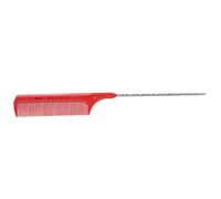 Omquot Peigne de Coiffure à la Mode, Peigne à Queue de Rat Antidérapant pour Salon Rouge 8,3 Pouces (Rouge)