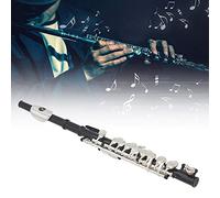 Omquot Piccolo Set de Haute qualité en Acier Inoxydable C Piccolo avec Ensemble D'outils de Nettoyage pour les Amateurs de Musique doré (Noir)