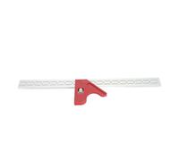 Omquot Règle à Bord dentelé pour le Travail du Bois de 18 Pouces, pour un Traçage et une Mesure Précis, Outil de Disposition pour les Menuisiers, en Aluminium ABS (Angle de 45 degrés)