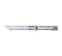 Omquot Règle de Matelassage en Aluminium à Bord Pointu pour une Mesure Précise de la Marge des Boutons et des Projets de Bricolage 1 Pièce (Règle pointue en aluminium argenté)
