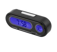 Omquot Rétroéclairage LED Numérique, Horloge Intérieure de Voiture, Thermomètre, Voltmètre pour la Conduite de Nuit