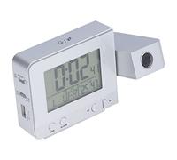 Omquot Réveil à Projection élégant rétro-éclairé par LED, Chargement USB, Horloge Multifonctionnelle avec Projection de Température pour Salon, Chambre à Coucher, Plastique 5,3 X 3,1 X 1,2 Pouces