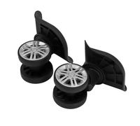 Omquot Roues de Remplacement de Valise à Bagages Durables, Installation Facile pour Chariot de Valise de Voyage, 2 Roues pour Coffre, Universelle ABS Noire pour la Réparation des de Bagages