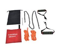 Omquot Scie à Corde Portative à Haute Portée, Tronçonneuse Compacte et Pliante pour le Camping en Plein Air, la Chasse, Chaîne Durable de 48 Pouces, Survie en Milieu