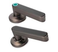 Omquot Serrure de Porte Biométrique à Empreinte Digitale et Mot de Passe pour Entrée sans pplicable aux Portes de 1,4 à 2,2 Pouces (Noir)