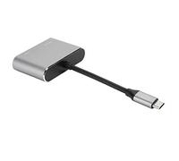 Omquot Station d'accueil Adaptateur de Résolution 4K Hub TypeC pour écran/VGA, Convertisseur Type-C vers en Alliage D'aluminium pour Extension D'écran D'ordinateur, pour Une Meilleure (Gris)