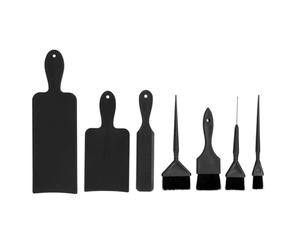 Omquot Tableau de Mise en évidence Balayage, Ensemble de Teinture Capillaire Professionnelle pour Salon de Coiffure, Kit D'application de Couleur, 7 Pièces (Noir)