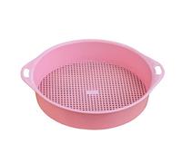 Omquot Tamis de Sol en Plastique Portable pour Un Filtrage Facile du Sol dans Les Jardins, Léger et Durable, de 3 Mm, 1 unité (Rose)