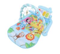 Omquot Tapis d'activité Multifonctionnel et Amusant pour bébé, Piano, Gymnastique, pour Nourrissons, Tapis de Jeu de Fitness Doux, 73x58x40cm (Bleu)