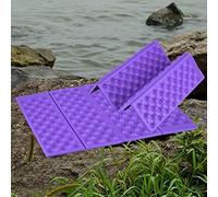 Omquot Tapis de Camping Extérieur en Mousse Pliable Imperméable pour Isolation Thermique, Siège de Coussin pour Jardin, Coussin Pliant Portable pour la Randonnée (Violet + Noir)