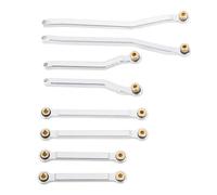 Omquot Tige de Traction Légère de Liaison de Châssis RC Premium, pour Voitures RC HOBBYPLUS 1/18 4WD CP18P, Aspect Réaliste, 8 Pièces (Argent)