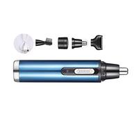 Omquot Tondeuse à Poils de Nez Compacte, Rechargeable, Résistante à L'eau, Nettoyable pour le Toilettage des Poils du Visage, 4 en 1, Mini électrique Bleu Ciel