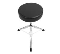 Omquot Trône de Batterie Réglable avec Coussin Confortable pour Musiciens Batteurs, Hauteur Réglable 46-58 Cm en Cuir