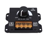 Omquot Variateur de Bande Lumineuse LED, luminosité Réglable, Contrôleur PWM pour Lumières 12V-24V, Interrupteur Marche/arrêt