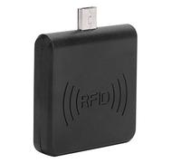 Omquot W86 Lecteur de Carte de Téléphone Portable Micro USB Portable pour, Petit et Fiable Lecteur D'identification pour la Gestion de L'élevage, Matériau ABS (Noir)