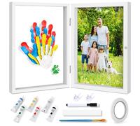 Omrhvi Kit d'empreintes de main de famille, souvenir de bricolage, cadre photo d'empreintes de main, cadeaux de famille pour nouvelle maman, nouveau-né, nouveaux parents, grands-parents, fête des