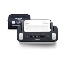 OMRON Complete Appareil tension artérielle Bras et Électrocardiogramme | Tensiometre & ECG pour détection de l'hypertension et dépistage de Fibrillation Auriculaire à domicile, validé cliniquement
