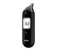 OMRON Gentle Temp 533 Thermomètre auriculaire numérique à infrarouge pour enfants et adultes, mesure rapide en 1 seconde et conception sans couvercle de la sonde, Noir
